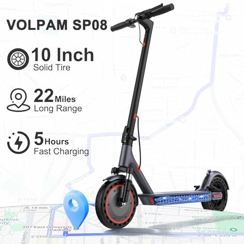Volpam 11" Electric Scooter, 800W Motor with Dual Suspension, Top Speed 31 MPH, Max 30 Miles Long Range, E Scooter for Commuting, APP Control, 220LBS Max Load - 2