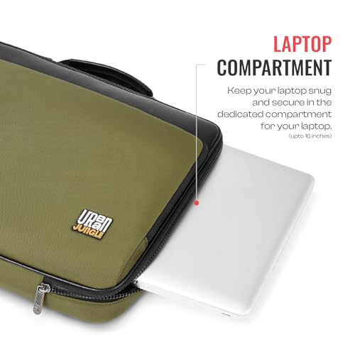 Image of Urban Jungle by Safari, The Cruze, Unisex Messenger Laptop Bag | Fits 16 inch Macbook, Laptop | Lightweight & Durable Satchel with Trolley Sleeve