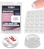 Self Adhesive Cabinet Door Bumpers - 128 pcs 1/2” Diameter Clear Pads for Drawers, Cutting Boards, Glass Tops, Small&Kitchen Furniture, Picture Frames, Rubber Stoppers/Dots for Wall and Wooden Floor