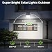 Adiding Solar Outdoor Lights, 202 LEDs Flood Lights with 16.4 ft Cable, Remote Control Solar Motion Sensor Outdoor Lights, 3 Modes Solar Powered Security Lights for Outside Patio, Yard, Garage, 2 Pack