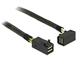 DeLOCK - Internes SAS-Kabel - SAS 12Gbit/s - 4x Mini SAS HD (SFF-8643) (M) bis 4x Mini SAS HD (SFF-8643) (M) - 1 m - 90° Stecker