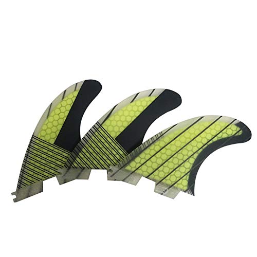 image for Topways Fiberglass+Honeycomb Surfboard Fin (3) Glass Flex Thruster Sur