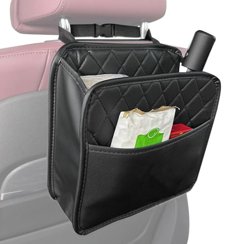 Organizer dietro il sedile dell'auto, borsa posteriore in pelle per sedile auto, tasche da viaggio automobilistiche, scatola porta bicchieri, accessori interni auto multifunzione per camion, SUV