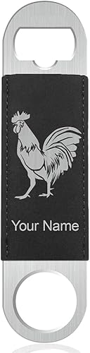 Vista 23 de LaserGram Abrebotellas, gallo, grabado personalizado incluido (cuero sintético, corcho)