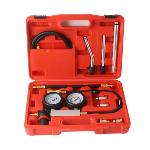 Cylinder Leak Down Tester Compression Detection Tool for Gasoline Engines Dual Gauge Leak Rate Test