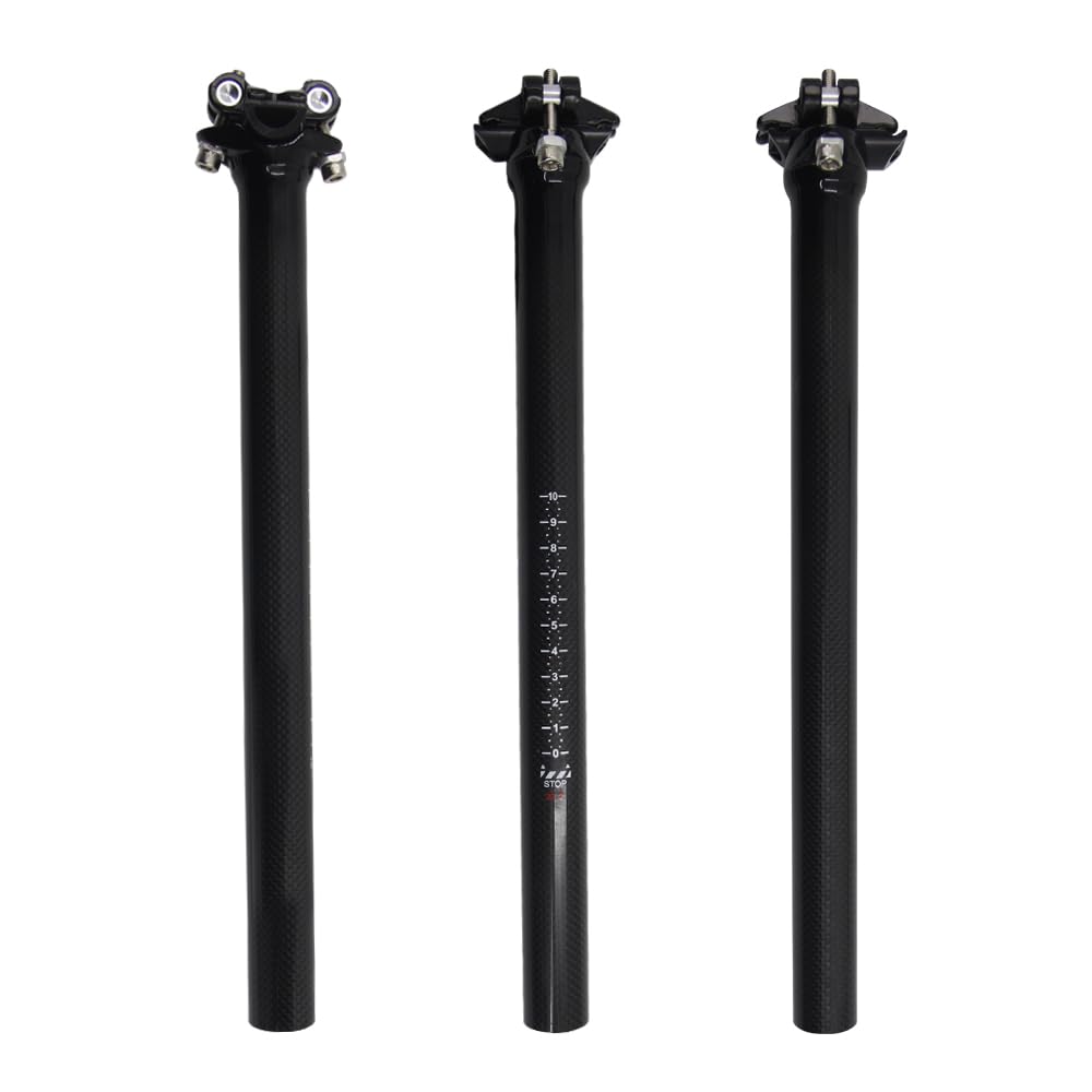 RXL SL Tube de Selle Carbone VTT tiges de Selle Carbon Noir Tige de Selle Velo Route Tige de Selle Carbone 27.2 30.8 31.6 350 400 Brillant/Mat Tige de Selle Carbone VTT Carbone Tube Selle