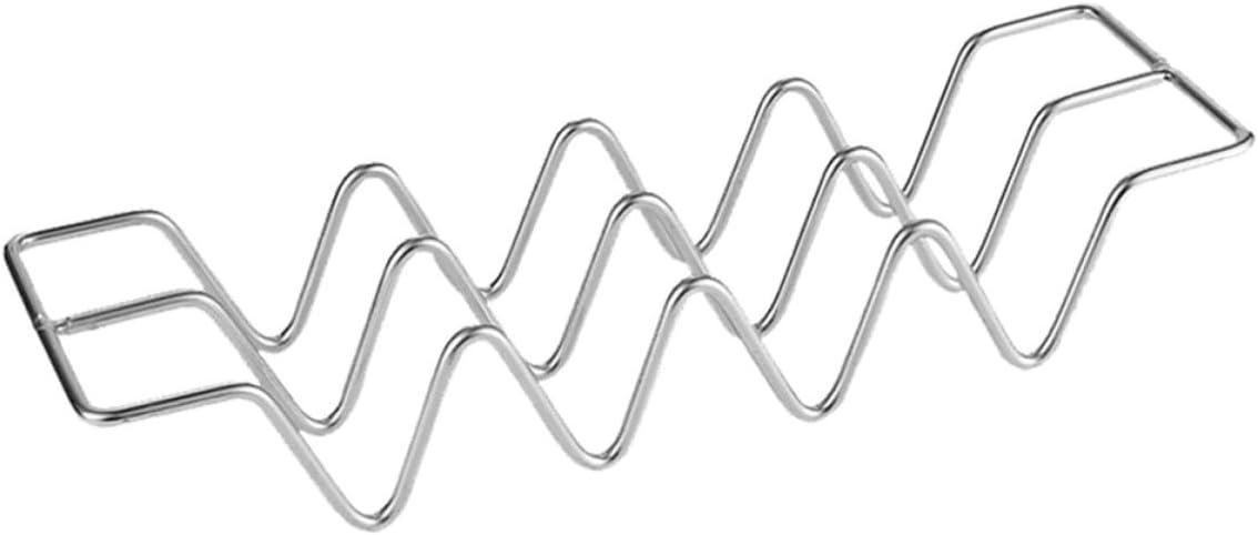 Stainless Steel Wavy Design Taco Holder Food Stand Xmas