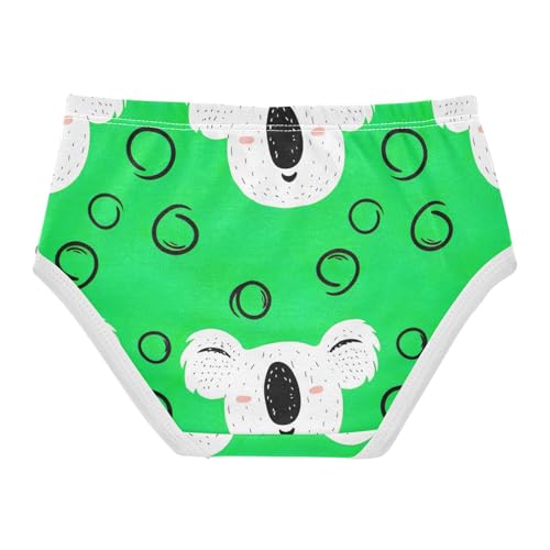 Cotton Toddler Underwear Floral Cute White Koalas Green Panties for Girl Colorful Kids Undies Briefs 2t2