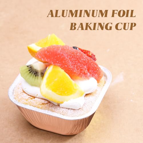 Ramequines de aluminio desechables de 8 oz, mini recipientes de pan y repostería 8