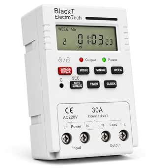 Blackt Electrotech BT41D6 230V 30Amps Digital Programmable Timer Switch ...