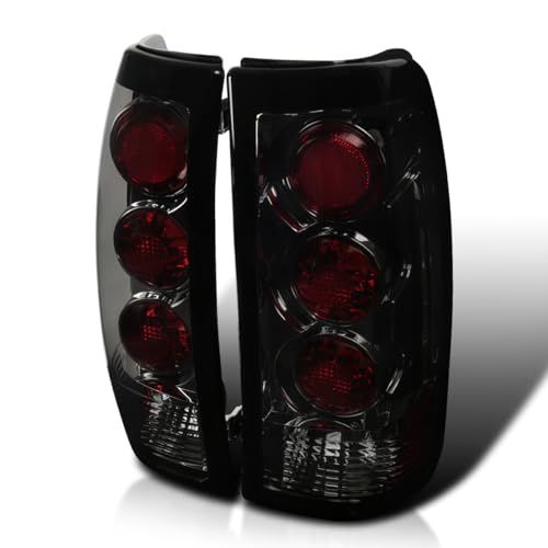 Spec-D Tuning Smoke Tail Lights Compatible with 1999-2002 Chevy Silverado 1500/1500HD/2500/2500HD/3500 Sierra Models, Left + Right Pair Assembly