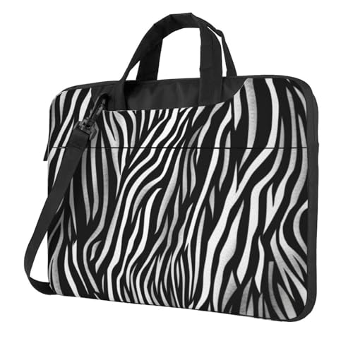 Pochette ordinateur portable imprimé zèbre chic design mixte rigide