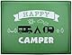 CULT at home Bierkastensitz Camping inkl. Bierdeckel Memospiel – Geschenkset für Camper Bierkisten Sitzauflage – Sitz Kissen: 44 x 34 cm – Grün