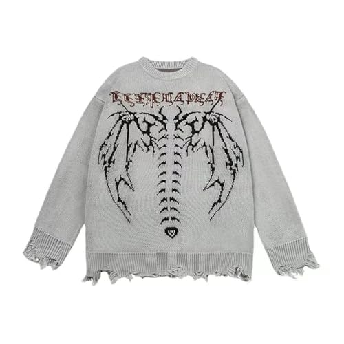 Retro Fairy Grunge Aesthetic Sweater Women Goth Punk Harajuku Tops Y2k Dark Alternative Men Clothes