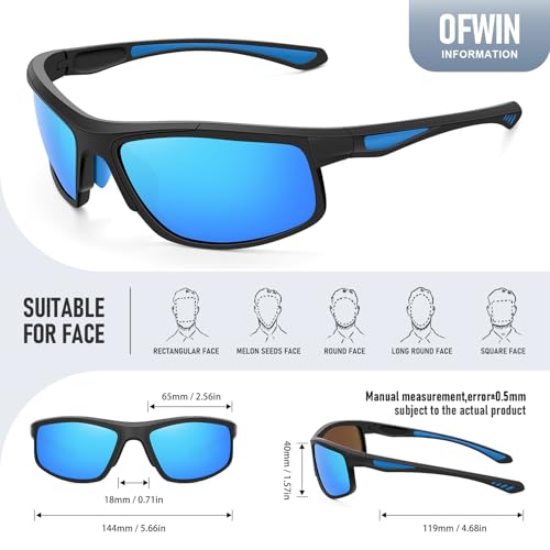 Sports Sunglasses for Men Women Polarized UV Protection Fishing Driving Cycling Bik Running Wrap Around Sun Glasses4