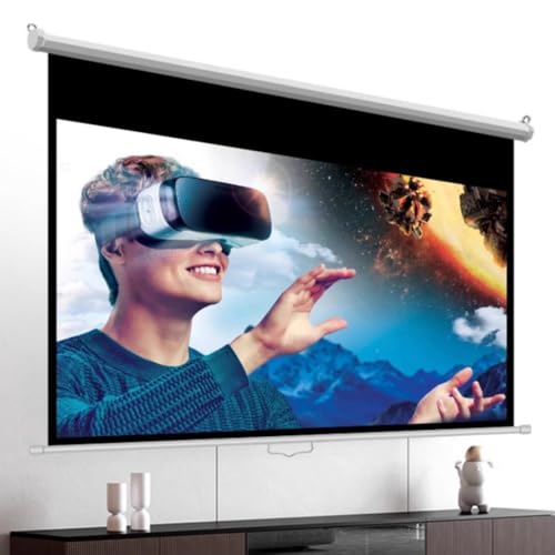 Pantalla manual proyector 72 pulgadas 4:3 con bloqueo automático