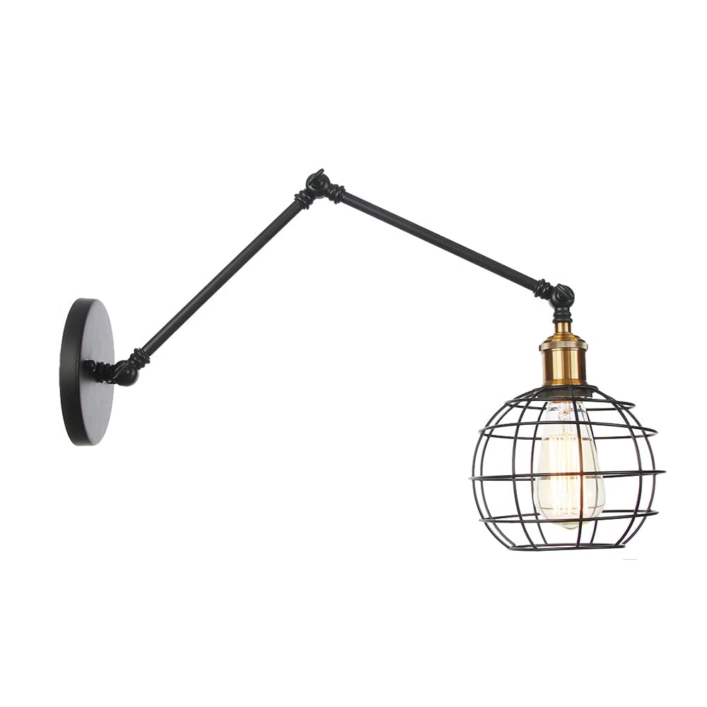 FYZDLAOR Hardwired Industrial Wall Sconce,Vintage Wall Sconces,for Farmhouse Wall Lighting Fixture for Bedroom, Headboard,Garage, Porch(E27)