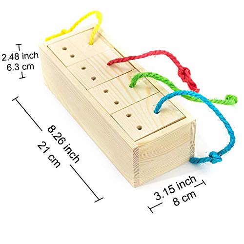 Awtang Giocattolo educativo del pappagallo del giocattolo dell'uccello, rifornimenti dell'uccello di addestramento di intelligenza dell'alimentatore, giocattoli da tavolo di trucco dell'uccello way - Image 1