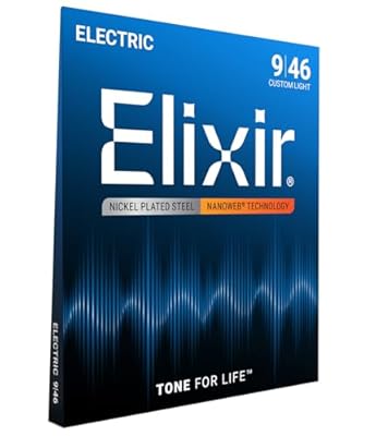 Elixir Cuerdas para guitarra eléctrica Strings con recubrimiento NANOWEB, calibre ligero personalizado (.009-.046) | Ya disponible en tu tienda friki favorita! En mundofriki.es!