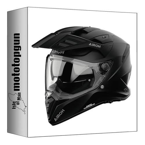 Casque dual Airoh Bandit BA11 noir mat taille L pour moto trail route
