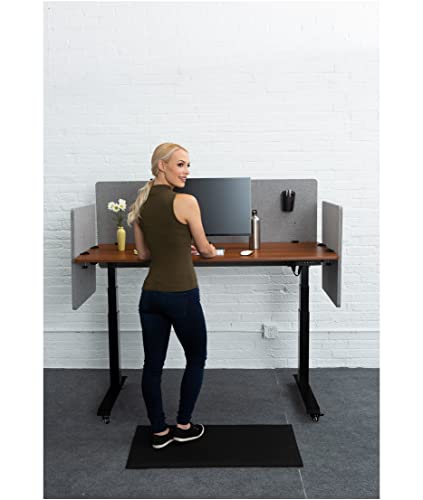 Stand Up Desk Store ReFocus Clamp-on Acoustic Desk Divider Privacy Panel That Reduces Noise and Visual Distractions (Cool Gray, 47.25" X 23.6")