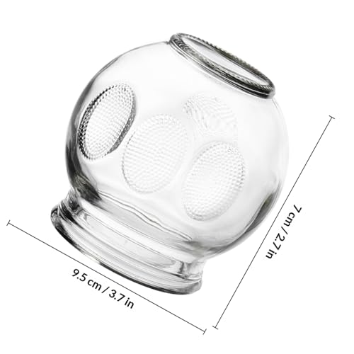 Set de 5 ventosas de vidrio para masaje en casa, ventosas de succión al vacío reforzadas para tratamiento de cupping, masaje linfático y anticelulítico miniatura 2