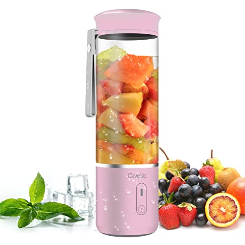Image of Portable Blender, Personal Travel Blender Cup for Shakes and Smoothies,14Oz Mini Smoothie Blender USB Rechargeable, Six 3D Blades for Great Mixing