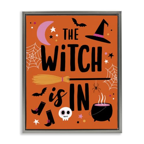 Witch Cauldron Halloween Graphic, 16 x 20 Inch Canvas in Floater Frame