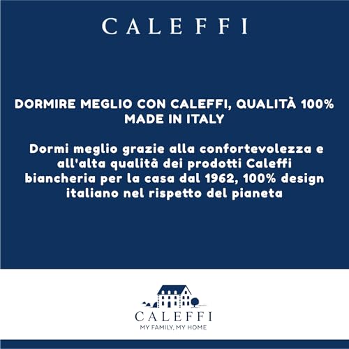 Caleffi Completo Letto Matrimoniale 100% Cotone Morbido - Lenzuolo Sotto Con Angoli 180X200X25 Cm, Lenzuolo Sopra 240X280 Cm, 2 Federe 50X80 Cm (Cairo Azzurro) - 5