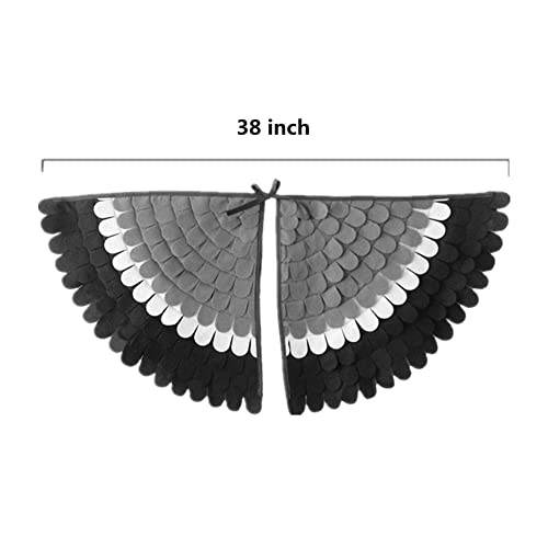 Proumhang Kinder Vogelflügel Kostüm für Alter von 3~8 Jahren,Vogeleule und Pfau Maske Eule verkleiden sich,Jungen Mädchen Filzaugen Maske und Flügel Set,Halloween Buntes Kostüm,Stil 9