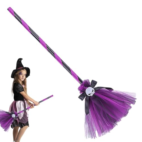 Sombrero De Bruja De Halloween, Disfraz De Bruja De Halloween Para Niñas, Escoba De Bruja De Halloween, Disfraz De palos De Escoba Y Sombrero De Bruja Para Halloween, Disfraz De Halloween Para Niñas