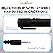 Voicebooster Speak Out Dual Tie-Clip & Handheld Microphone 3.5mm Wired Mic with On/Off Switch for Voice Amplifier, Public Speaking, Teachers, Costumes, Presentations – 39