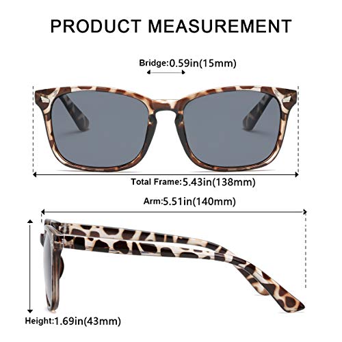 Image of Square Polarized Sunglasses for Women Men Classic Trendy Stylish Sun Glasses 100% UV 400 Lens Protection