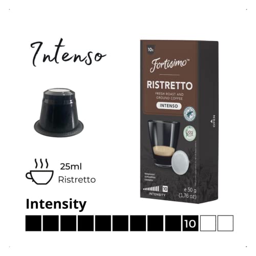 Cápsulas de Café, Ristretto Intenso, Compatível com a Máquina Nespresso, Contém 10 Cápsulas