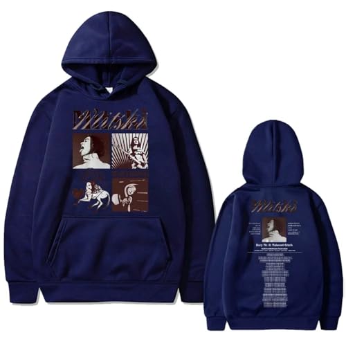 Photo de Mitski Fan Merch Sweat à capuche surdimensionné pour les amateurs de musique, bleu marine, L