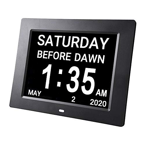Yescom 8" Digital Calendar & Dementia Clock for Seniors