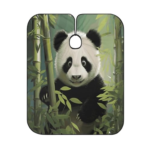Capa para corte de cabello Curious Baby Panda 170x144 cm miniatura 6