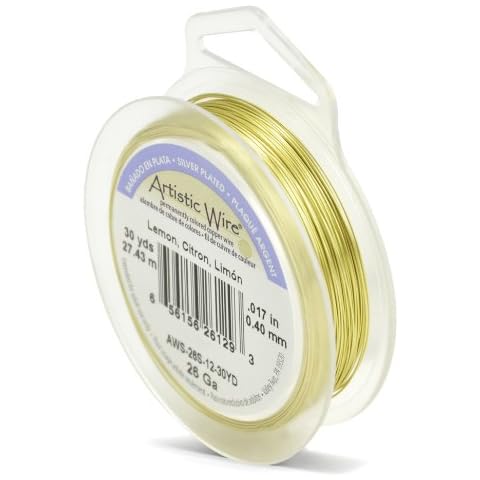 Beadalon 30-Yards Artistic 26-Gauge Silver Plated Wire, Lemon Cover