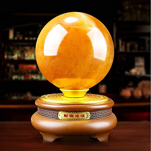 Boule de cristal naturelle décoration maison Feng Shui base rotative - 4