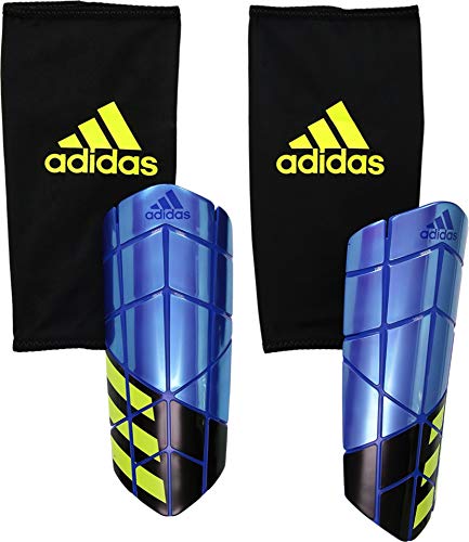 adidas Performance X Pro Shin Guards, Football Blue/Black/Solar Yellow, Large