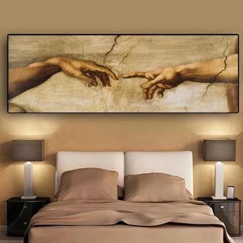 Toile murale moderne Adam pour décoration salon et chambre cosy
