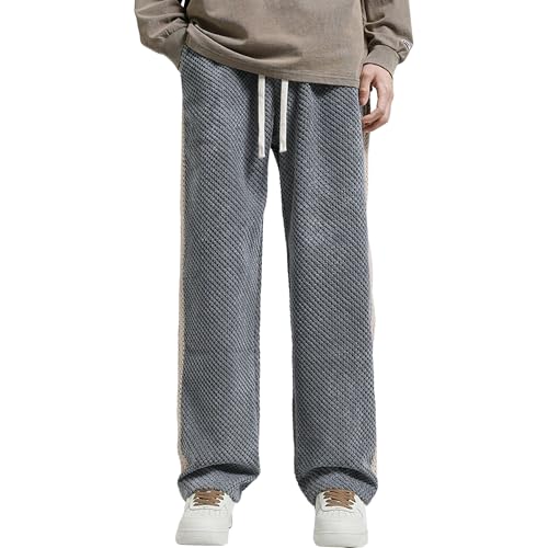 Pantalon de jogging velours homme décontracté à rayures latérales et cordon