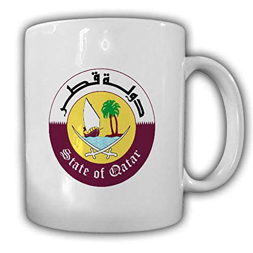 Copytec Qatar Armoiries emblème daulat Qatar Mug # 13540