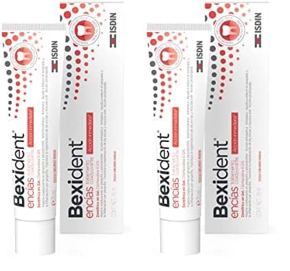 ISDIN Bexident Encías Tratamiento Coadyuvante Dentífrico en Gel con Clorhexidina 0,12% + Pantenol, Coadyuvante en gingivitis y periodontitis con acción inmediata, 1 x 75 ml (Paquete de 2)