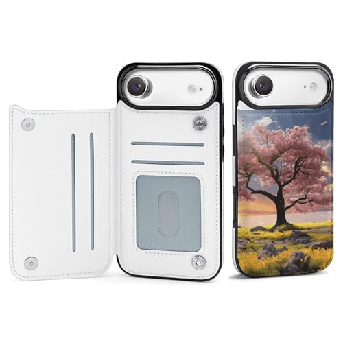 Étui iPhone 17 antichoc et fin avec fente carte motif nature