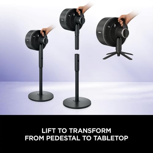 Image of Shark FlexBreeze Cordless Table & Pedestal Fan | 24Hrs Battery | 70 ft Air Throw |BLDC Motor | 180 Oscillation (10 Angles) | 55 Vertical Tilt | 5 Speeds + 2 Breeze Modes | Remote, FA200INBK Black
