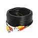 100FT Black Premade BNC Video Power Cable/Wire for Security Camera, CCTV, DVR, Surveillance System, Plug & Play (Black, 100)