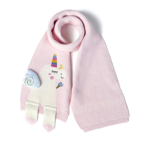 Kids Winter Scarf Toddler Girls Cute Knit Scarf Baby Warm Scarves Neck Warmer