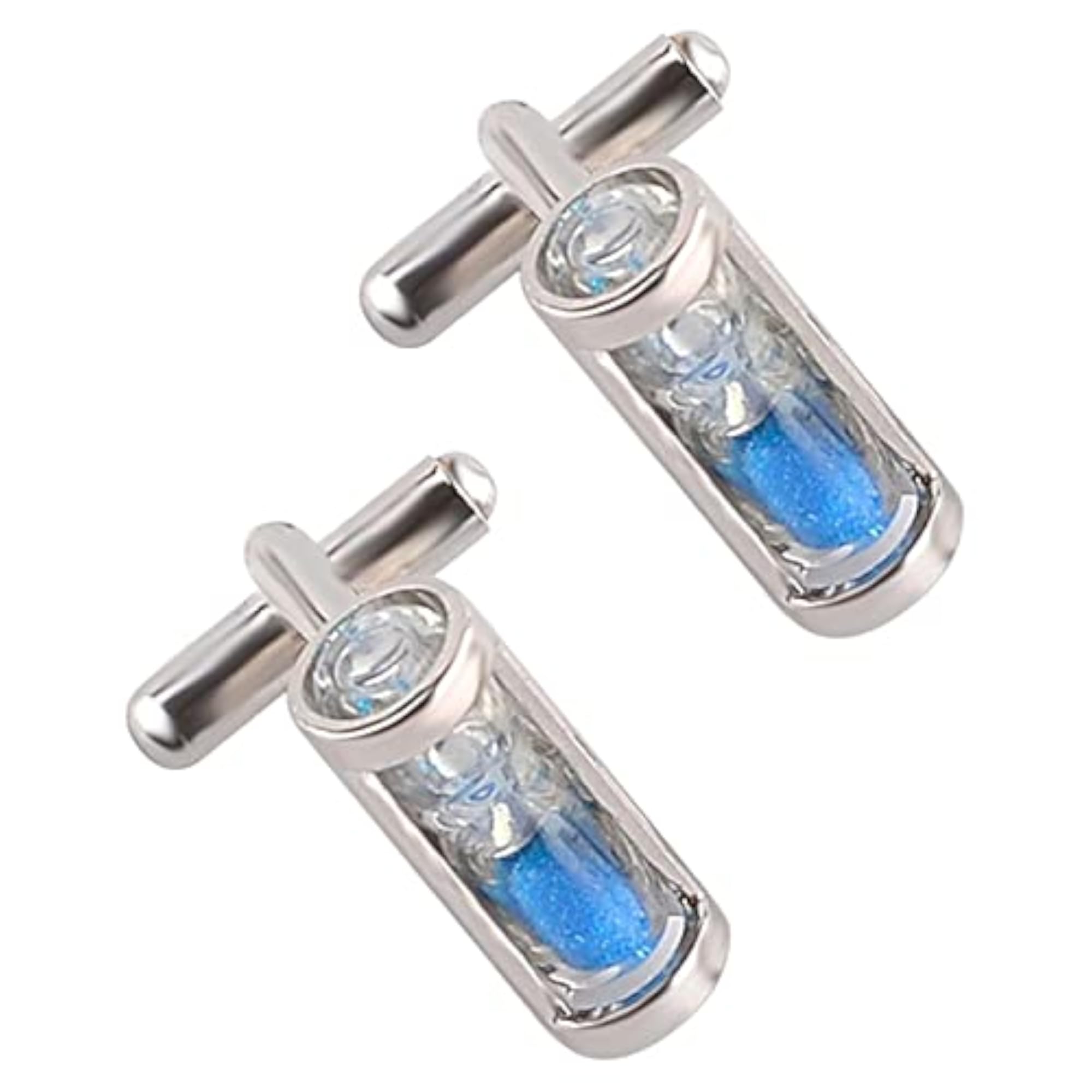 6 Pcs Hourglass Cuff Links for Weddings
