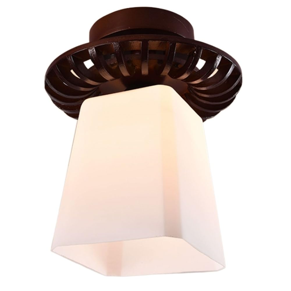 Plafonnier d'intérieur en bois à base E26 style américain de qualité